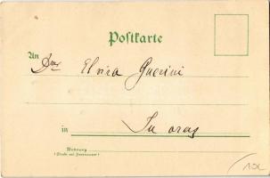 Ungarn / Hungarian folklore, coat of arms, patriotic, litho