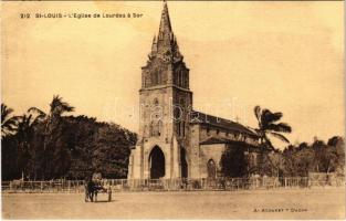 Saint Louis, L'Eglise de Lourdes á Sor / church, horse-drawn carriage