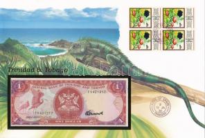 Trinidad és Tobago 1985. 1$ felbélyegzett borítékban, bélyegzéssel T:I  Trinidad and Tobago 1985. 1 Dollar in envelope with stamp and cancellation C:UNC