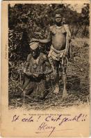 Afrikai folklór (creases), Types primitifs dans la brousse / primitive types, natives, African folklore (creases)