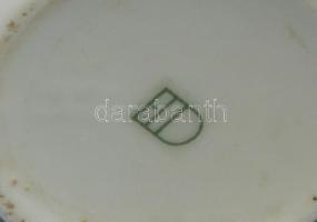 Viktória cseh porcelán kiöntő, matricás, jelzett, kopásnyomokkal, m: 6,5 cm
