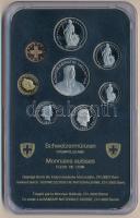 Svájc 1996B 1r-5Fr (8xklf) forgalmi szett műanyag tokban T:1 
Switzerland 1996B 1 Rappen - 5 Francs...