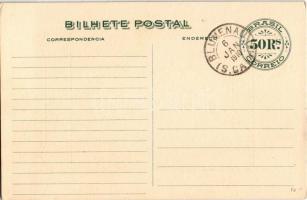 1908 Brazil, Exposicao Nacional. 50 Reis Correio Estados Unidos do Brazil / National Exposition of B...