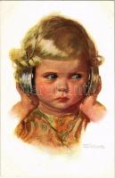 Child with headphones. No. 1195. s: W. Fialkowska
