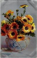 1908 Flowers, still life. J. M. & Co. London Series No. 400. litho (EK)