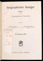 1909 Geographischer Anzeiger. Teljes évfolyam bekötve / complete year.