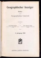 1908 Geographischer Anzeiger földrajzi szaklap. Teljes évfolyam bekötve / complete year.
