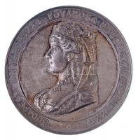 1879. "Ferenc József és Erzsébet ezüstlakodalma" peremen jelzett Ag emlékérem. "FEREN...