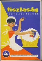 1960 Tisztaság különleges mosópor. Villamosplakát. 24x16 cm