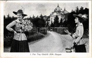 1939 I. Pax Ting Gödöllő. Az első nemzetközi leánycserkész világtalálkozó / The first Girl Guide and Girl Scout World Camp in Gödöllő s: Sávely D. + So. Stpl