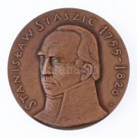Lengyelország 1976. Stanislaw Staszic halálának 150. évfordulójára Br emlékérem tokban (50mm) T:1- Poland 1976. On the 150th Anniversary of Death of Stanislaw Staszic Br commemorative medallion (50mm) C:AU