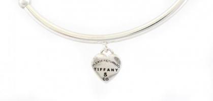 Ezüst(Ag) szívecskés karkötő, Tiffany jelzéssel, nettó: 7,57 g