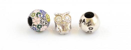 Ezüst(Ag) charm, 5 db, jelzéssel és jelzés nélkül, bruttó: 11,77 g