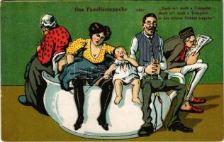 Das Familienteppche / Family toilet humour. litho (EK)
