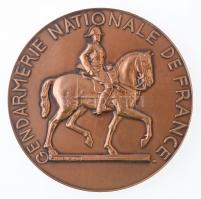 Franciaország DN "GENDARMERIE NATIONALE DE FRANCE / POUR LA PATRIE L'HONNEUR ET LE DROIT 1214" kétoldalas Br emlékérem, peremen fémjelzett (100mm) T:1-