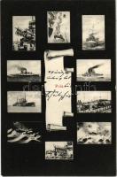 1908 Osztrák-Magyar Haditengerészet csatahajói, matrózok, polai hadikikötő / Austro-Hungarian Navy, ...