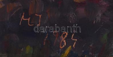 Mogyorósi István (?-): Őszi szántás. Olaj, farost, jelzett, hátoldalán autográf felirattal és a fest...