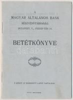 1922. Magyar Általános Bank Részvénytársaság betétkönyve