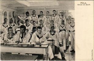 Pola, Pula; K.u.K. Kriegsmarine Schule am Schiff. Dep. A. Bonetti / Austro-Hungarian Navy mariner school on ship