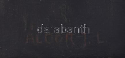 Áldor jelzéssel: Szól a dal. Olaj, vászon, fa keretben, 80×60 cm