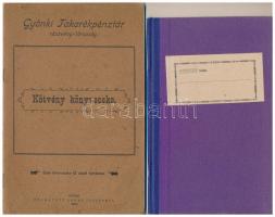 ~1910-1920. 4db klf betétkönyv, közte Gyönki Takarékpénztár részvény-társaság kötvény könyvecske