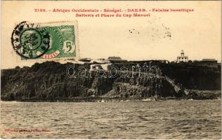 Dakar, Falaise basaltique Batterie et Phare du Cap Manuel / cliff, lighthouse