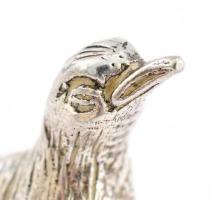 Ezüst(Ag) miniatűr pingvin, jelzett, m: 3 cm, nettó: 20,74 g