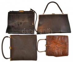 6 db bőr régi női színházi táska és ridikül