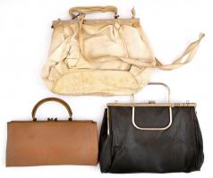 6 db bőr régi női színházi táska és ridikül