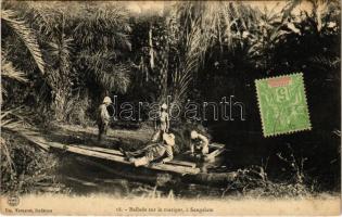 1907 Sangalam, Ballade sur le marigot / waterside, boat, TCV card
