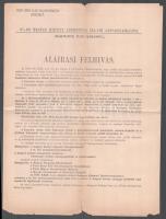 1915-1916 Hadikölcsön aláírási felhívás, nyilatkozat, 13 db