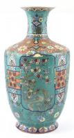 Kínai porcelán váza, kézzel festett, jelzés nélkül, kis kopásnyomokkal, m: 41 cm