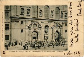 1899 Az Országgyűlés megnyitása., 1899 Abfahrt Sr. Königl. Hoh. d. Prinzregenten z. Eröffnung des Landtages. Carl Reidelbach & Co. München / opening of the State Parliament