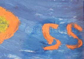 SS jelzéssel: Arc. Akril, karton, üvegezett fa keretben, 30x40 cm