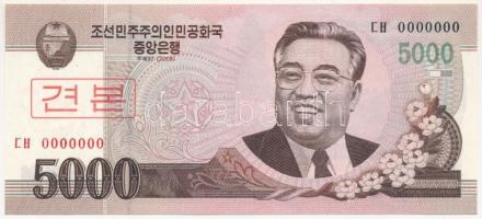 Észak-Korea 2008. 5000W MINTA T:I  North Korea 2008. 5000 Won SPECIMEN C:UNC Krause#66s