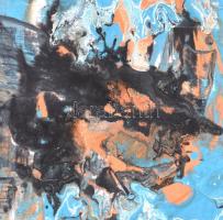 Korniss jelzéssel: Örvény. Vegyes technika, vászon, sérült, 30x40 cm