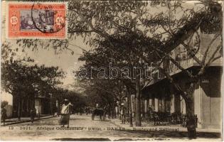 1919 Dakar, Boulevard National / street view, horse-drawn carriage, TCV card
