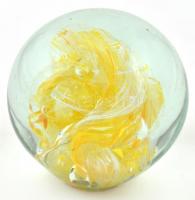 Üveg nehezék, üveg dísz. m: 8 cm