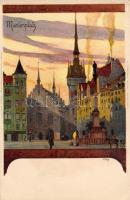 München Marienplatz C Litho s: Kley