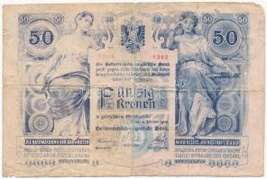 1902. 50K "1362 30975" T:III- fo.
Hungary 1902. 50 Korona "1362 30975" C:VG spo...