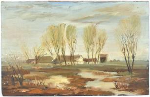 Istokovits jelzéssel: Tanya. Olaj, farost, sérült. Hátoldalán egy másik mű valalmint "19" ...