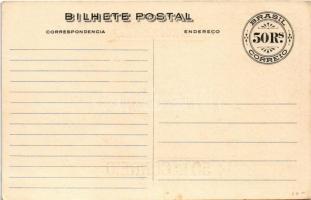 Brazil, 50 Reis Correio, 1808-1908 Centenario da Abertura dos Portos, D. Carlos I. Rei de Portugal, ...