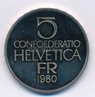 Svájc 1980. 5Fr Cu-Ni "Ferdinand Hodler" T:PP ujjlenyomat Switzerland 1980. 5 Francs Cu-Ni...