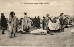 Sénégal, Magasin de Nouveautés / market, African folklore, Szenegál, piac. Afrikai folklór