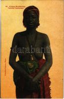 Femme Toucouleur / native half-nude woman, African folklore