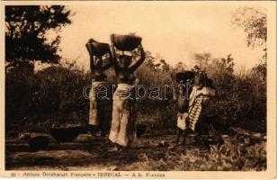 Szenegál, vízhordók, Afrikai folklór, Sénégal, A la Fontaine / water carriers, African folklore