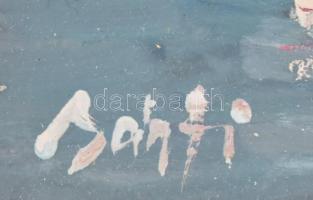 Bánfi jelzéssel: Balatoni vitorlások, olaj, karton, üvegezett fa keretben, 23,5×32 cm