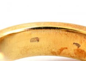 Arany (Au) 14K gyűrű, jelzett, méret: 52, bruttó: 10,5 g
