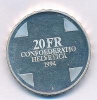 Svájc 1994. 20Fr Ag "Ördög-híd" T:1- (eredetileg PP) Switzerland 1994. 20 Francs Ag "...