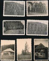 1942 Gyimesbükk, államőrség, 15 db fotó, feliratozva, 6×9 cm